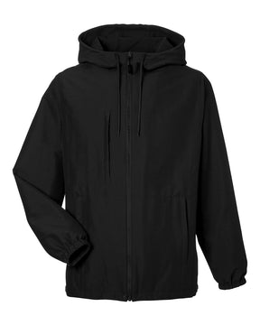 Harriton Unisex Flex Twill Hooded Jacket. M73 - Black
