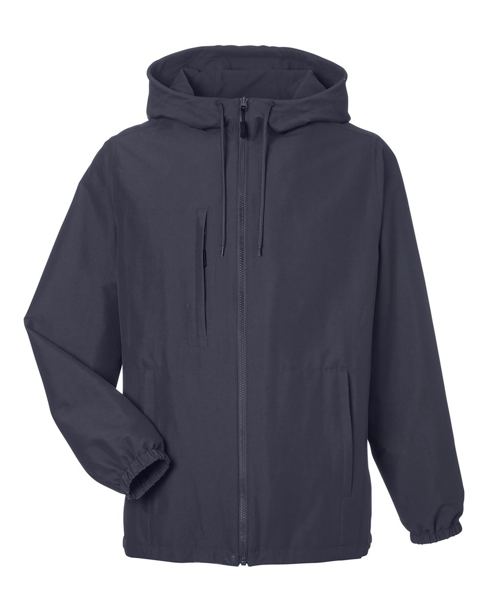 Harriton Unisex Flex Twill Hooded Jacket. M73 - Dark Charcoal