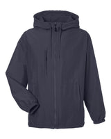 Harriton Unisex Flex Twill Hooded Jacket. M73 - Dark Charcoal