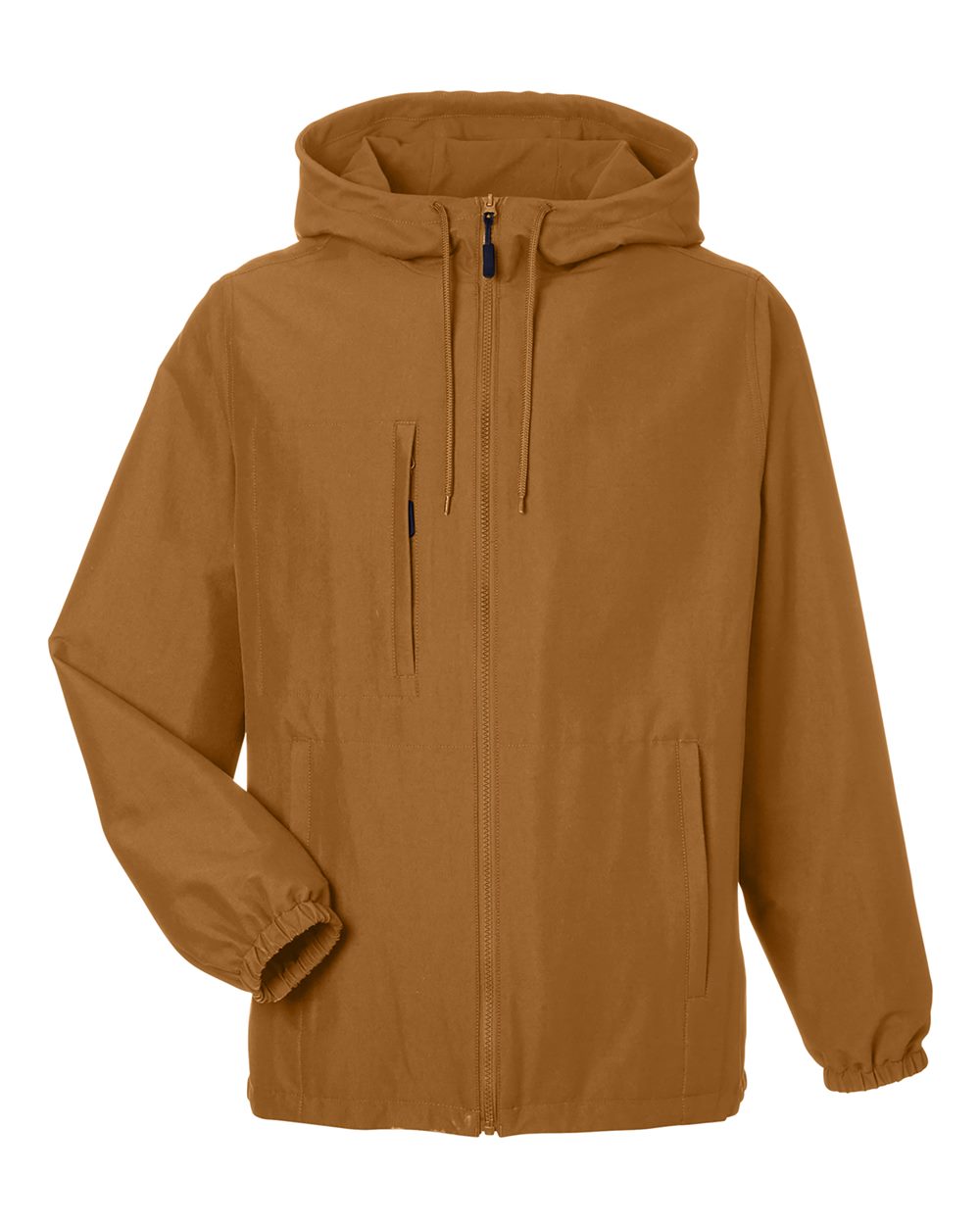 Harriton Unisex Flex Twill Hooded Jacket. M73 - Duck Brown