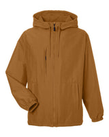 Harriton Unisex Flex Twill Hooded Jacket. M73 - Duck Brown