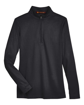 Harriton Women's Advantage Snag Protection Plus Quarter-Zip Pullover. M748W - Black