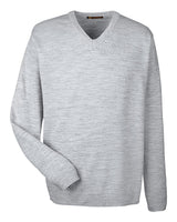 Harriton Men's Pilbloc™ V-Neck Sweater. M420 - Grey Heather
