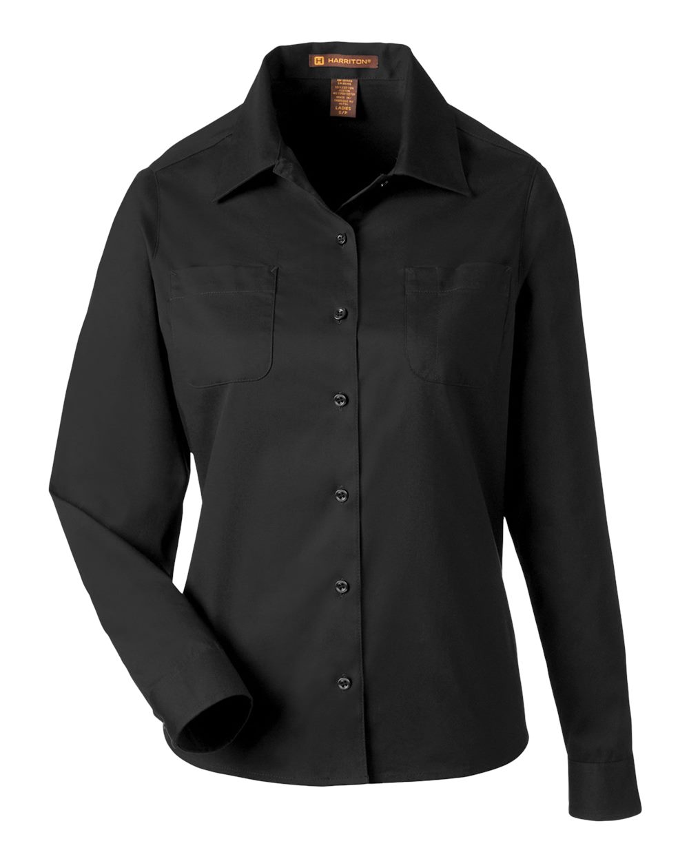 Harriton Women's Advantage IL Workshirt. M585LW - Black