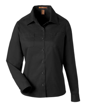 Harriton Women's Advantage IL Workshirt. M585LW - Black