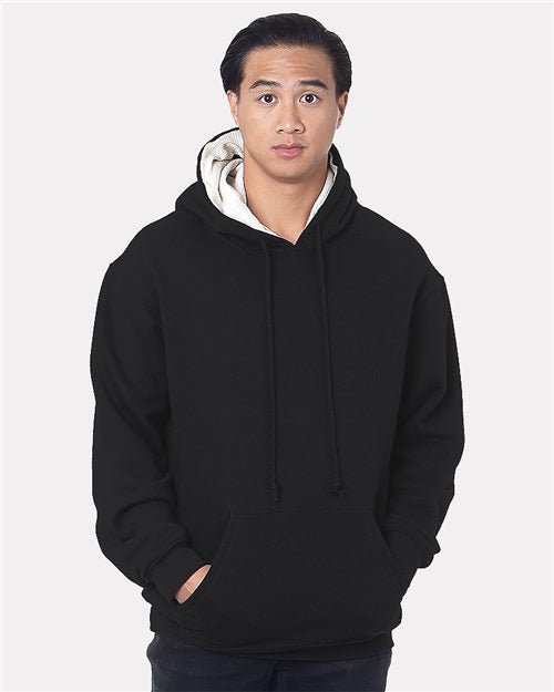 Bayside Unisex USA-Made Super Heavy Thermal Lined Hooded Sweatshirt. 930