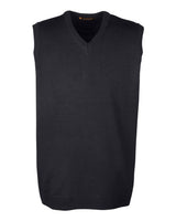 Harriton Men's Pilbloc™ V-Neck Sweater Vest. M415 - Black