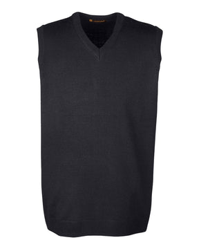 Harriton Men's Pilbloc™ V-Neck Sweater Vest. M415 - Black