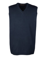 Harriton Men's Pilbloc™ V-Neck Sweater Vest. M415 - Dark Navy