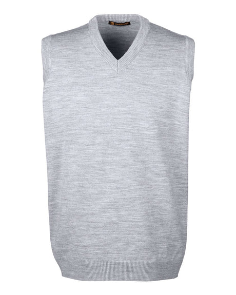 Harriton Men's Pilbloc™ V-Neck Sweater Vest. M415 - Grey Heather