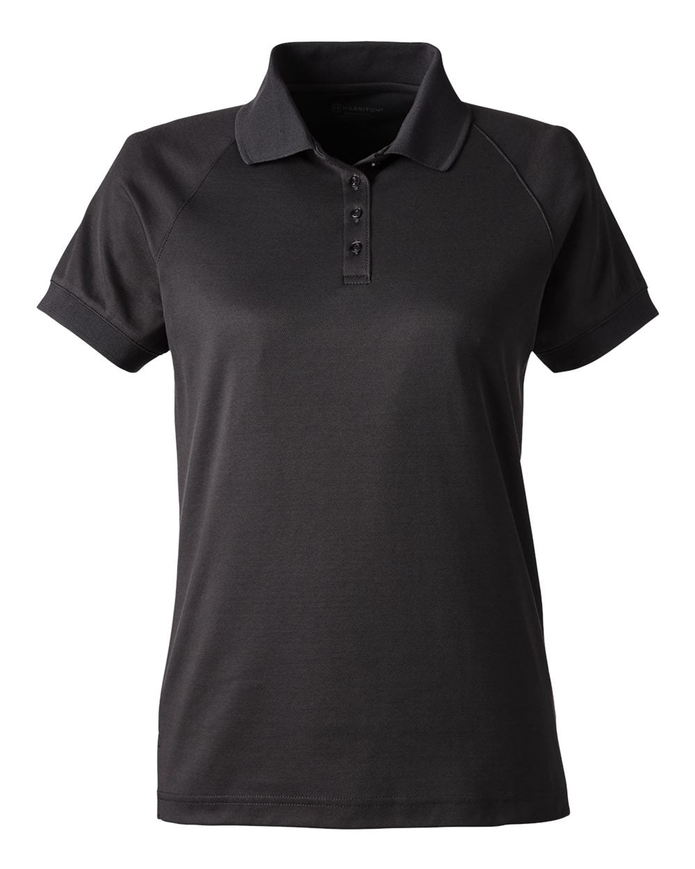 Harriton Women's Charge Snag and Soil Protect Polo. M208W - Black