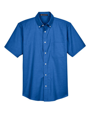 Harriton Men's Oxford Short Sleeve with Stain-Release. M600S - French Blue
