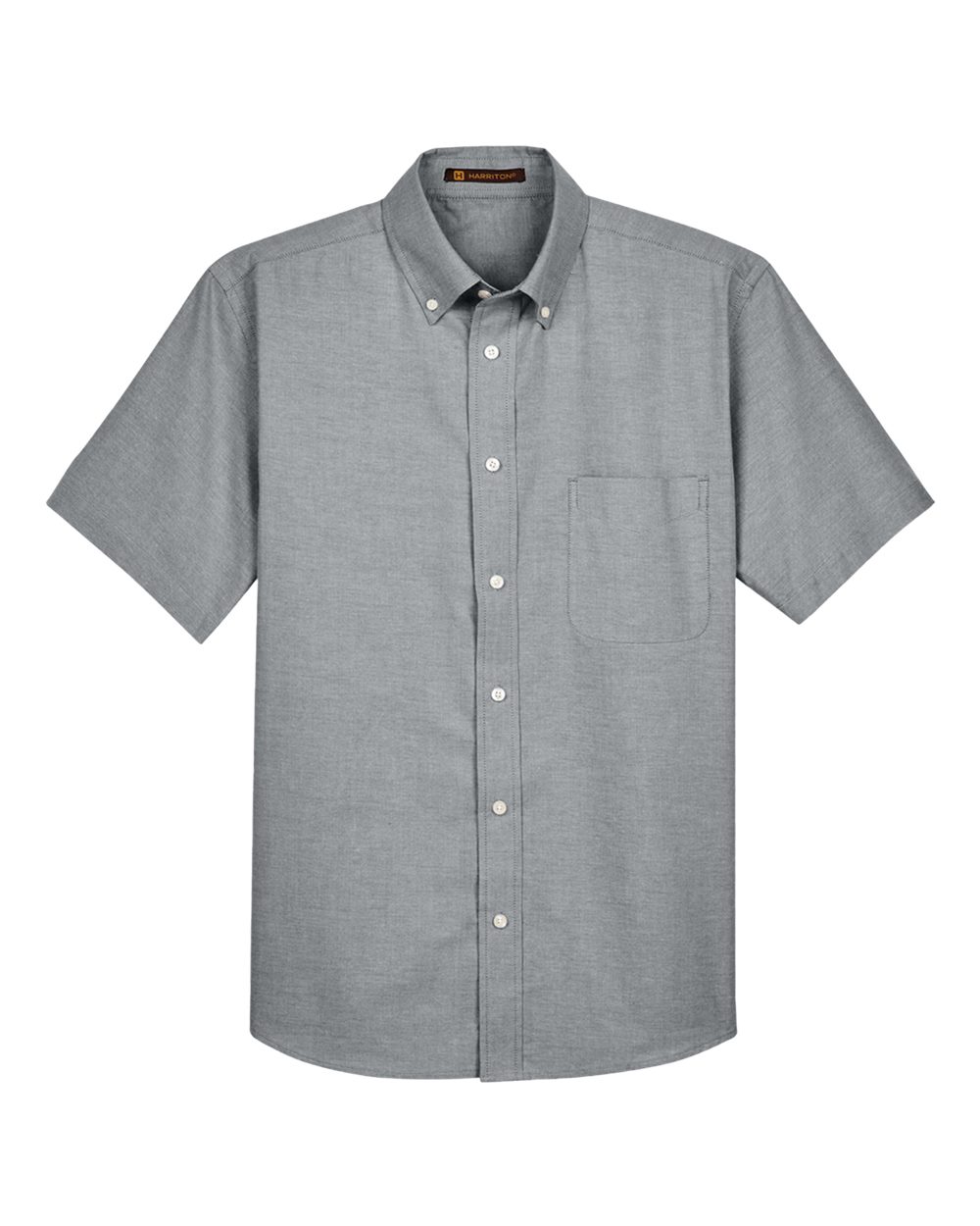 Harriton Men's Oxford Short Sleeve with Stain-Release. M600S - Oxford Grey