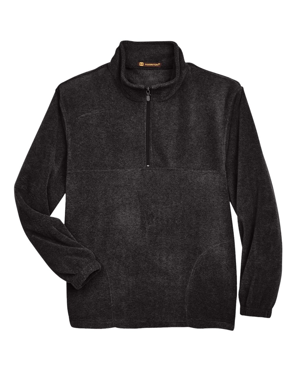 Harriton Men's Fleece Quarter-Zip Pullover. M980 - Black