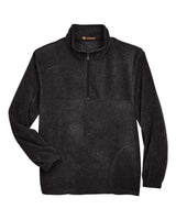 Harriton Men's Fleece Quarter-Zip Pullover. M980 - Black