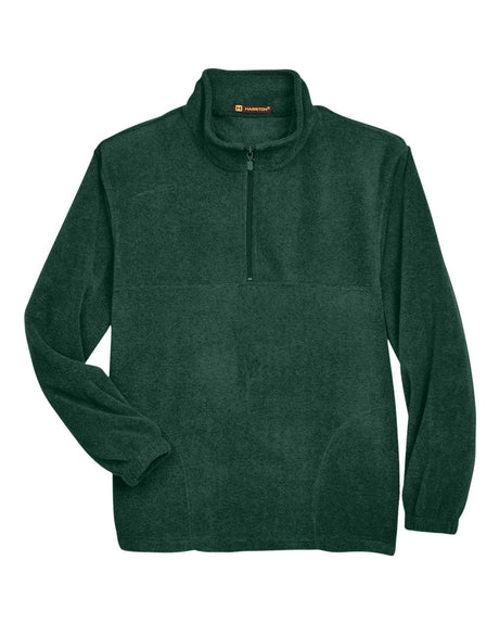 Harriton Men's Fleece Quarter-Zip Pullover. M980 - Hunter