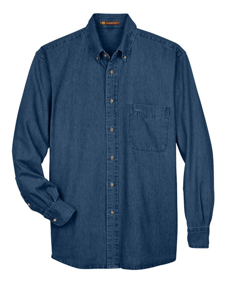 Harriton Men's Denim Shirt. M550 - Dark Denim