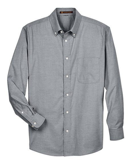 Harriton Men's Oxford Shirt. M600 - Oxford Grey