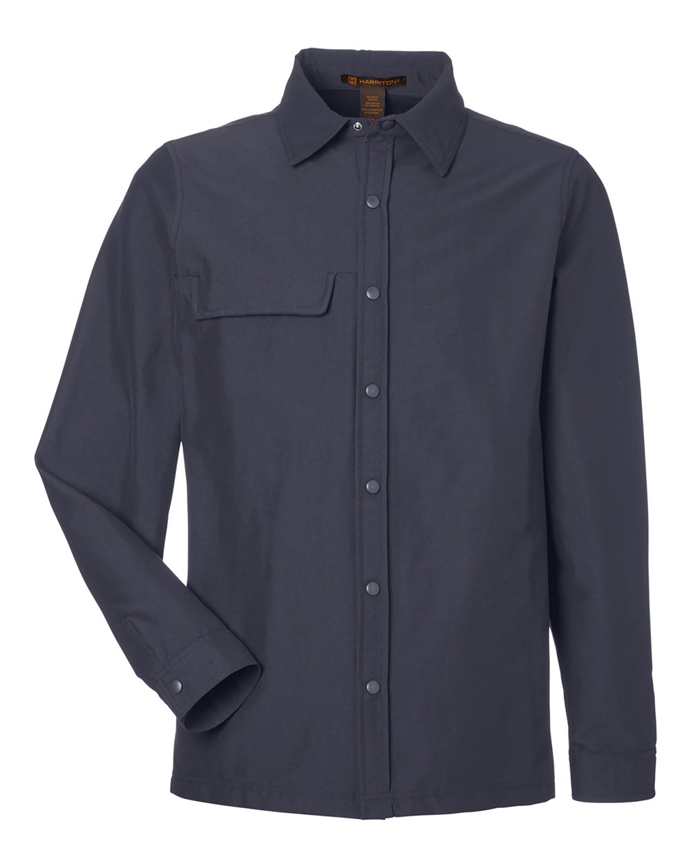 Harriton Unisex Flex Twill Overshirt Jacket. M72 - Dark Charcoal