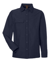 Harriton Unisex Flex Twill Overshirt Jacket. M72 - Dark Navy