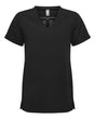 Onna Women's Invincible V-Neck Stretch Scrub Top. NN310 - Black