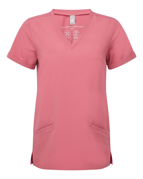 Onna Women's Invincible V-Neck Stretch Scrub Top. NN310 - Calm Pink