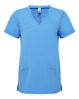 Onna Women's Invincible V-Neck Stretch Scrub Top. NN310 - Ceil Blue