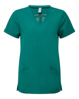 Onna Women's Invincible V-Neck Stretch Scrub Top. NN310 - Clean Green