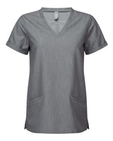 Onna Women's Invincible V-Neck Stretch Scrub Top. NN310 - Dynamo Grey