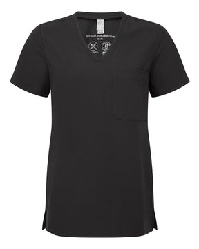 Onna Women's Limitless V-Neck Stretch Scrub Top. NN300 - Black