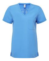 Onna Women's Limitless V-Neck Stretch Scrub Top. NN300 - Ceil Blue