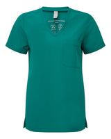 Onna Women's Limitless V-Neck Stretch Scrub Top. NN300 - Clean Green