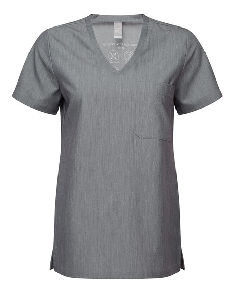 Onna Women's Limitless V-Neck Stretch Scrub Top. NN300 - Dynamo Grey