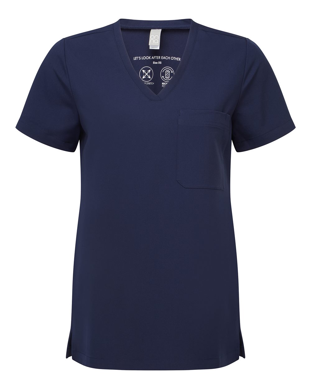 Onna Women's Limitless V-Neck Stretch Scrub Top. NN300 - Navy