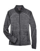 North End Women's Flux Mélange Bonded Fleece Jacket. 78697 - Carbon/ Black