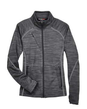North End Women's Flux Mélange Bonded Fleece Jacket. 78697 - Carbon/ Black