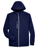 North End Men's Prospect Two-Layer Fleece Bonded Soft Shell Hooded Jacket. 88166 - Classic Navy