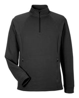 North End Men's Rhythm Waffle Quarter-Zip Pullover. NE200 - Black