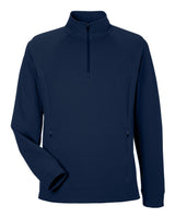 North End Men's Rhythm Waffle Quarter-Zip Pullover. NE200 - Classic Navy