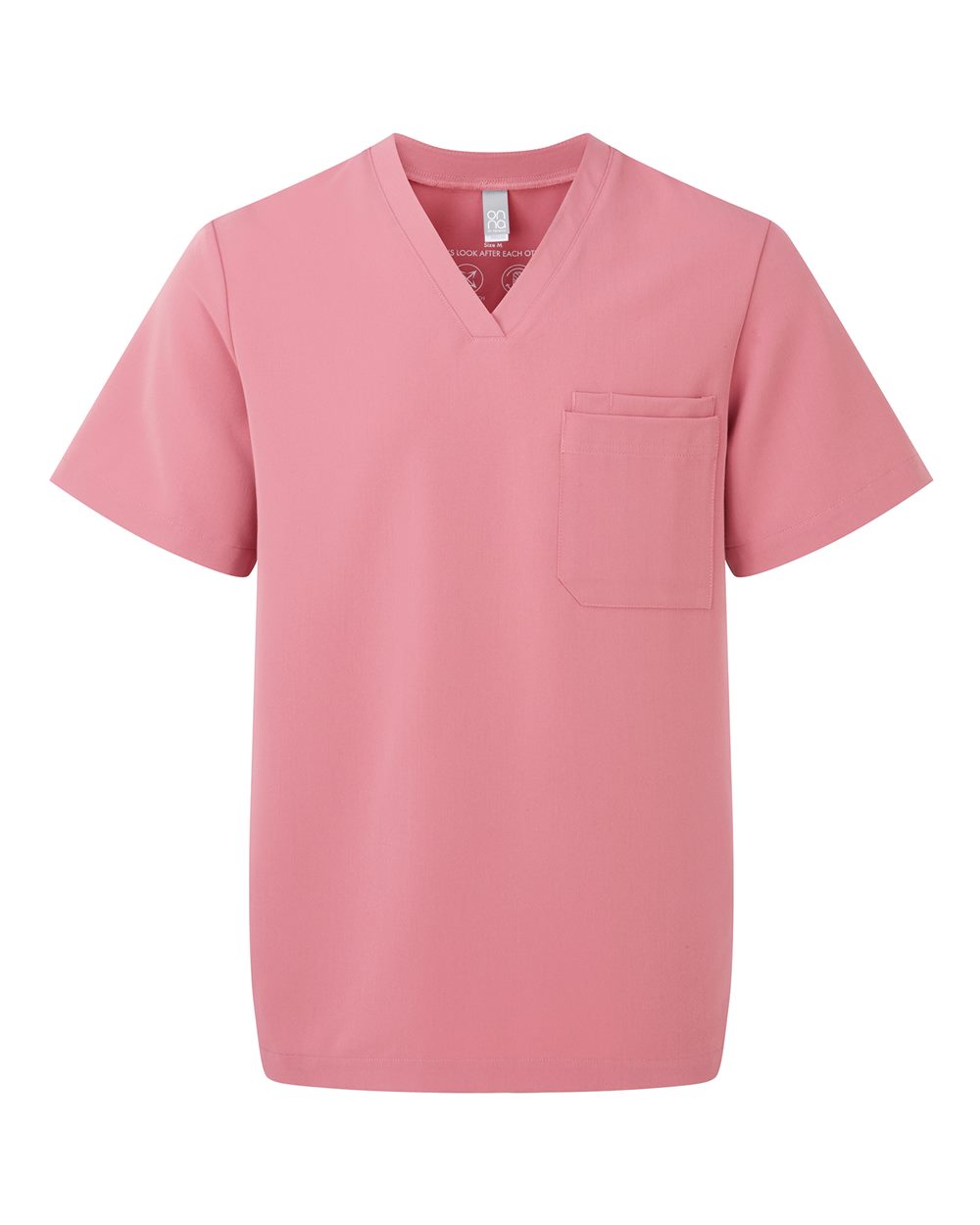 Onna Men's Limitless V-Neck Stretch Scrub Top. NN200 - Calm Pink