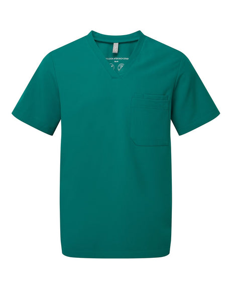 Onna Men's Limitless V-Neck Stretch Scrub Top. NN200 - Clean Green