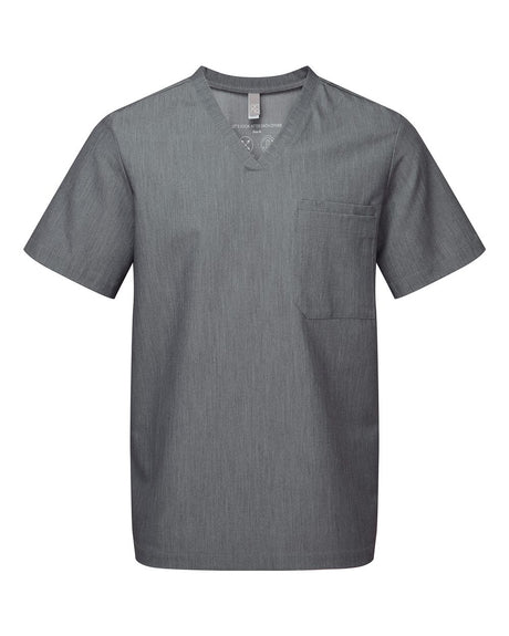 Onna Men's Limitless V-Neck Stretch Scrub Top. NN200 - Dynamo Grey