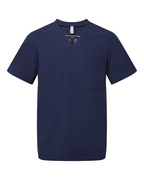Onna Men's Limitless V-Neck Stretch Scrub Top. NN200 - Navy