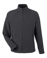 North End Men's Spirit Textured Full-Zip. NE727 - Black Heather