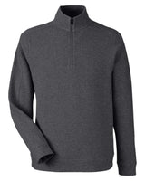 North End Men's Spirit Textured Quarter-Zip Pullover. NE725 - Black Heather