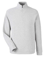 North End Men's Spirit Textured Quarter-Zip Pullover. NE725 - Platinum Heather