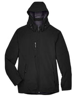 North End Men's Glacier Insulated Three-Layer Softshell with Detachable Hood. 88159 - Black