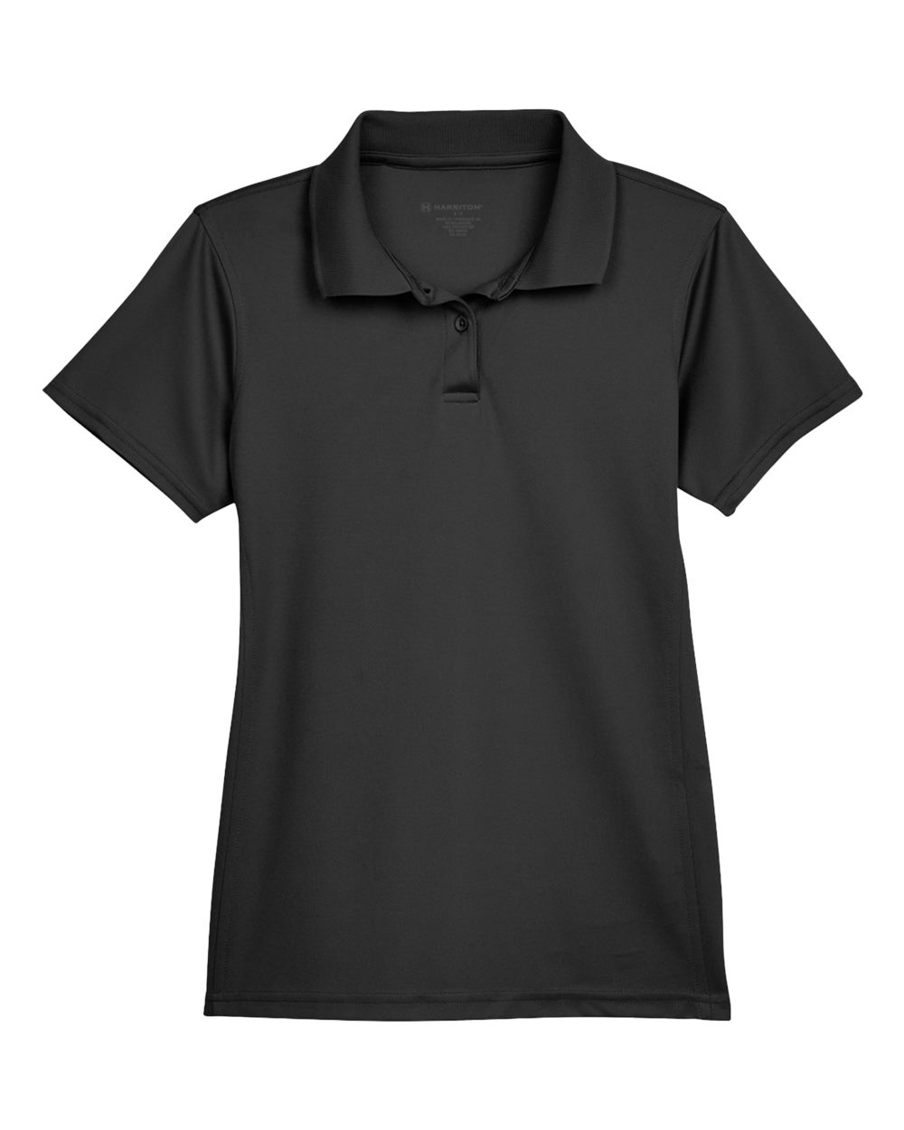 Harriton Women's Polyester Jersey Polo. M315W - Black