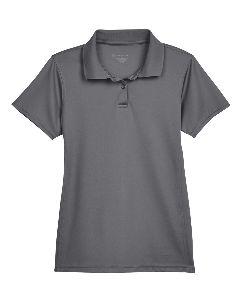 Harriton Women's Polyester Jersey Polo. M315W - Charcoal