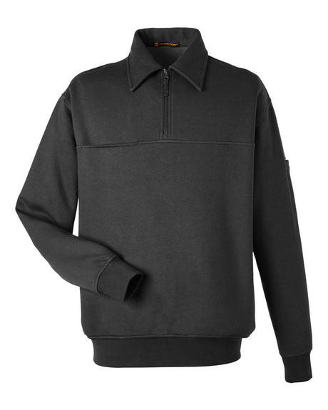 Harriton Unisex ClimaBloc™ Heavyweight Tactical Quarter-Zip Pullover. M712 - Black